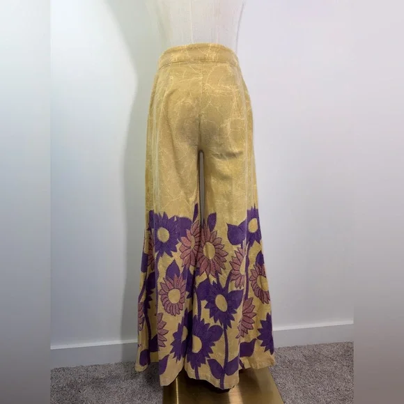 VINTAGE RARE 60s Flower Child hippie bell bottom JEANS - Picture 3 of 10